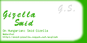 gizella smid business card